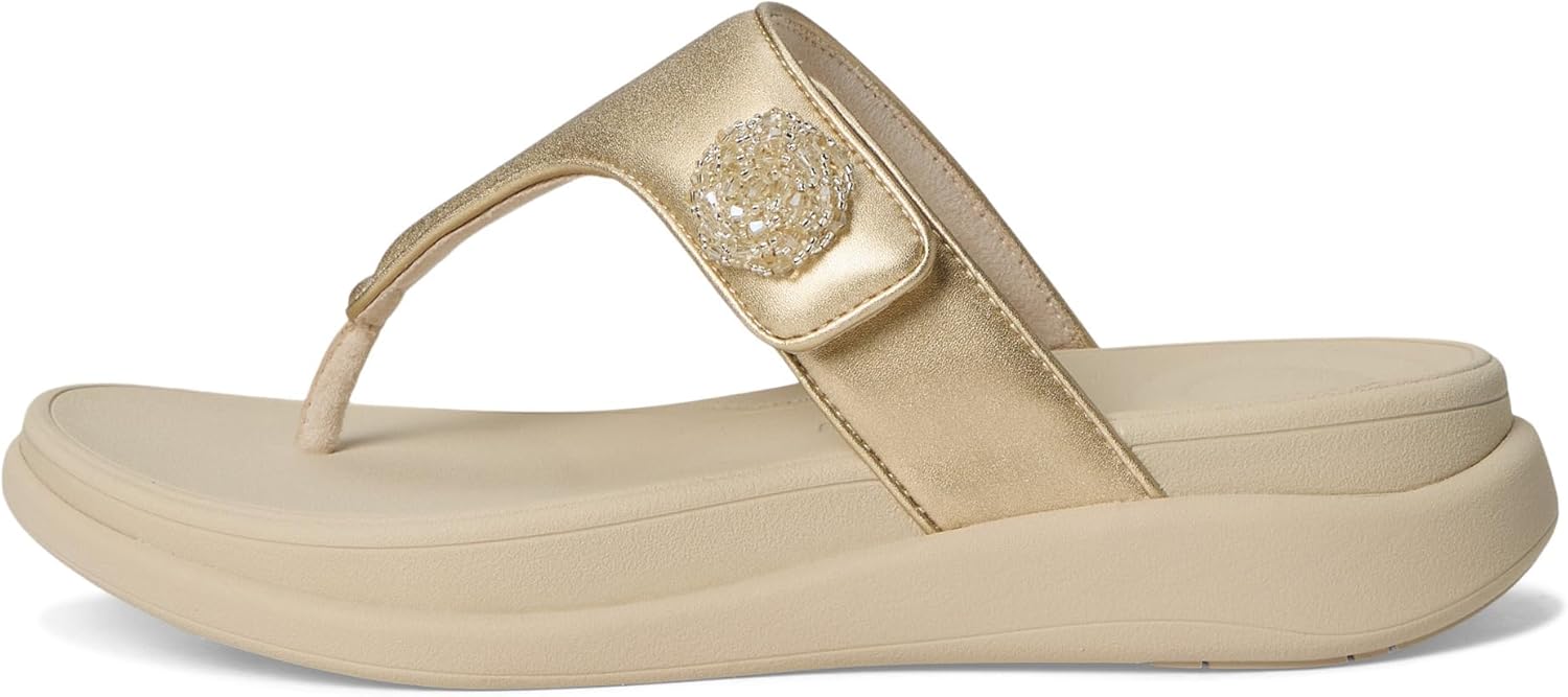 FitFlop womens F-mode Go Beadie-button Adj. Flatform Toe/Post Sandals