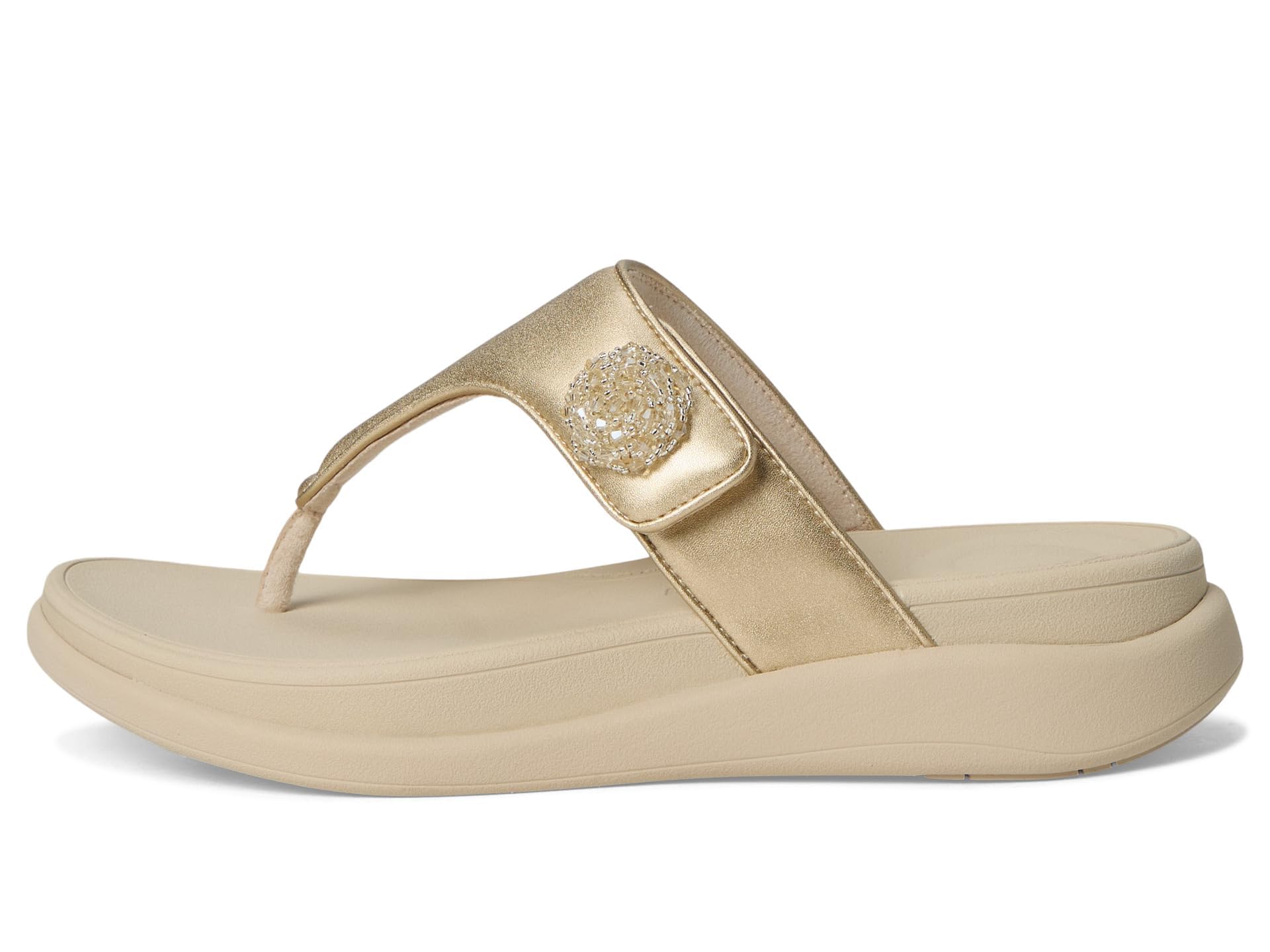 Fitflop F-mode Go Beadie-button Adj. Flatform T/P Sandals SandaliaMujer