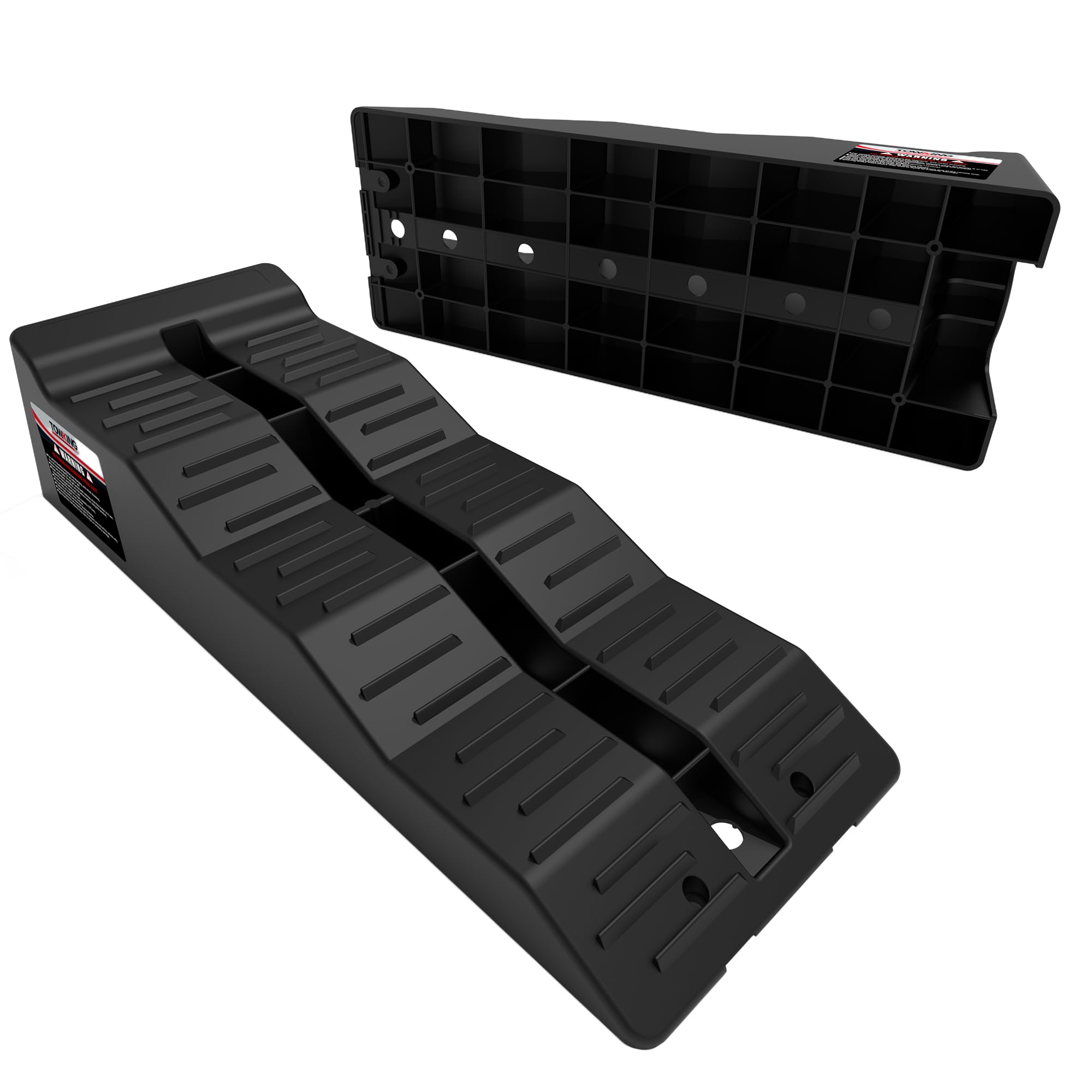 Cales cavalières pour camping-car - 2 PIÈCES/1 SET, La capacité de charge maximale est de jusqu'à 10 tonnes - Cales cavalières pour caravane, camping-car et remorque (Cales cavalières noires)'
