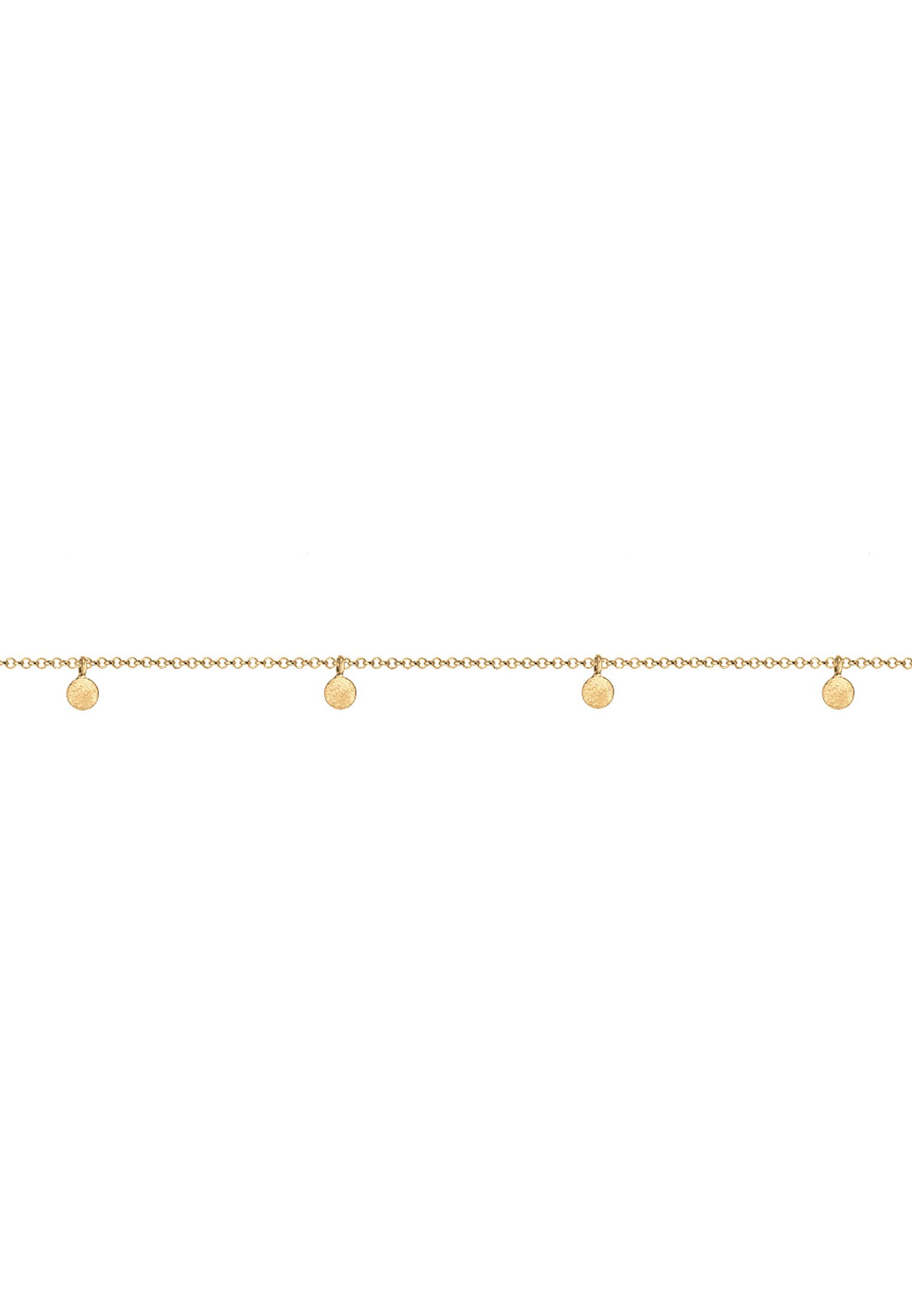 Elli Damen Halskette Choker Kette Geo Kreis Basic Matt Coin Collier in 925 Sterling Silber