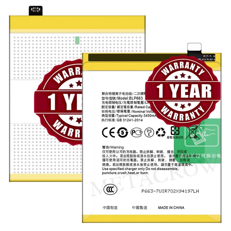 Image of Original BLP663 Battery Compatible for Oppo R15 (CPH1835, PACM00, PAAT00, PACT00) - (3450mAh) - 1 Year Warranty JK1