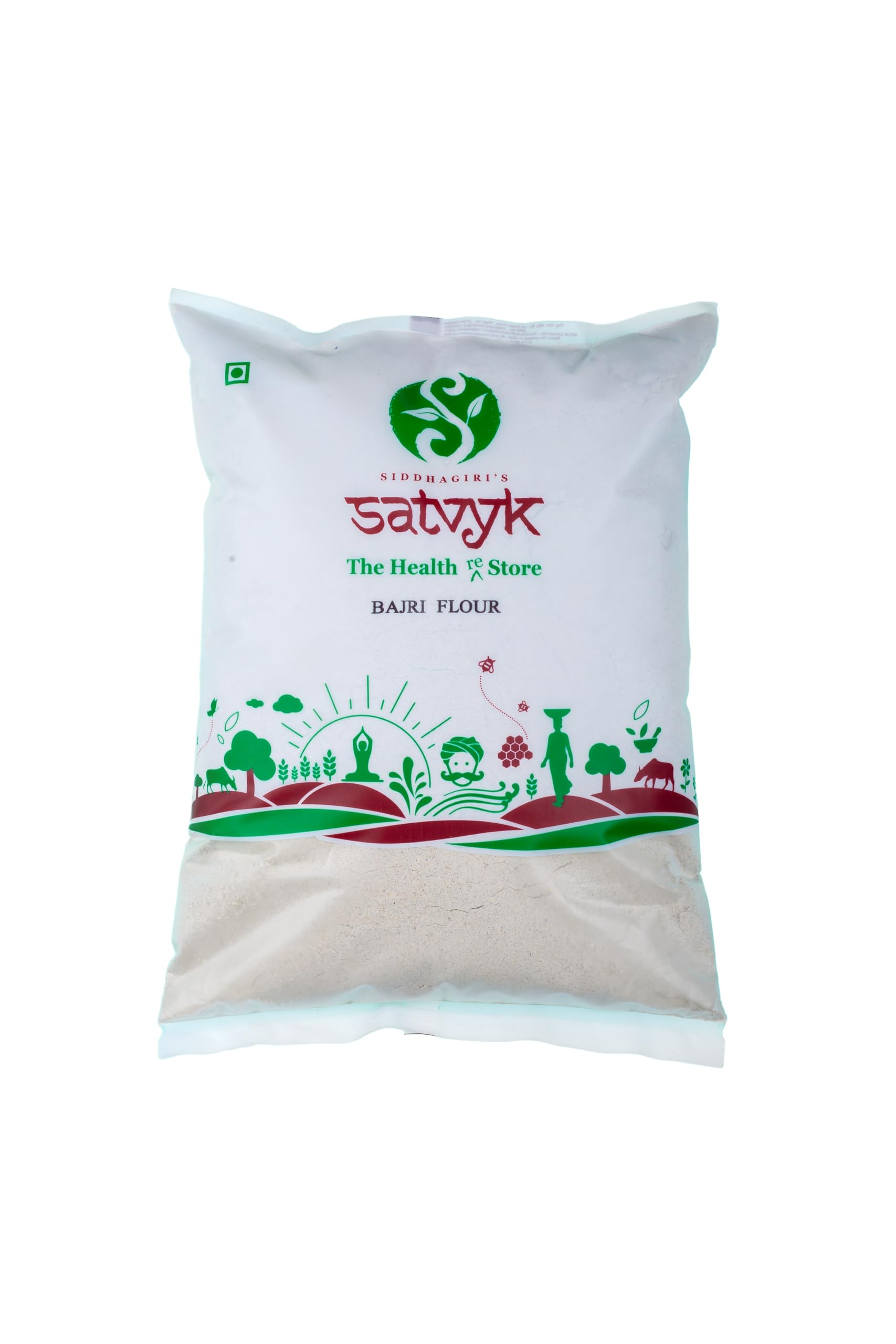 S Siddhagiris SATVYK THE HEALTH re STORE - Organic Desi Bajra Flour - (5Kg) - Stoneground | Pearl Millet Flour | Gluten-Free Bajri Flour | Fiber-Rich - Protein-Rich Bajra Atta (B0BRB922DH) Amazon Price History, Amazon Price Tracker