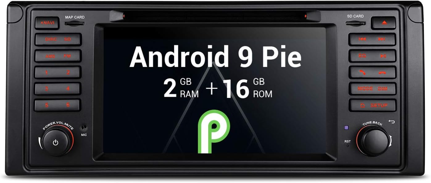 XTRONS Android 9.0 Car Stereo for BMW 7 Series E39 M5,7 Inch In Dash Single Din Head Unit Auto Radio DVD Player GPS Sat Nav Support Full RCA BT MirrorLink WIFI Car Auto Play TPMS DVR DAB+ OBD2