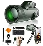 40X60 Monocular Telescope Night-Vision high-Power - for Star Watch with Waterproof Clear for Stargazing Bird Watching Hunting Camping Sport Travel Hiking with Smartphone Holder & Tripod by OilCzar