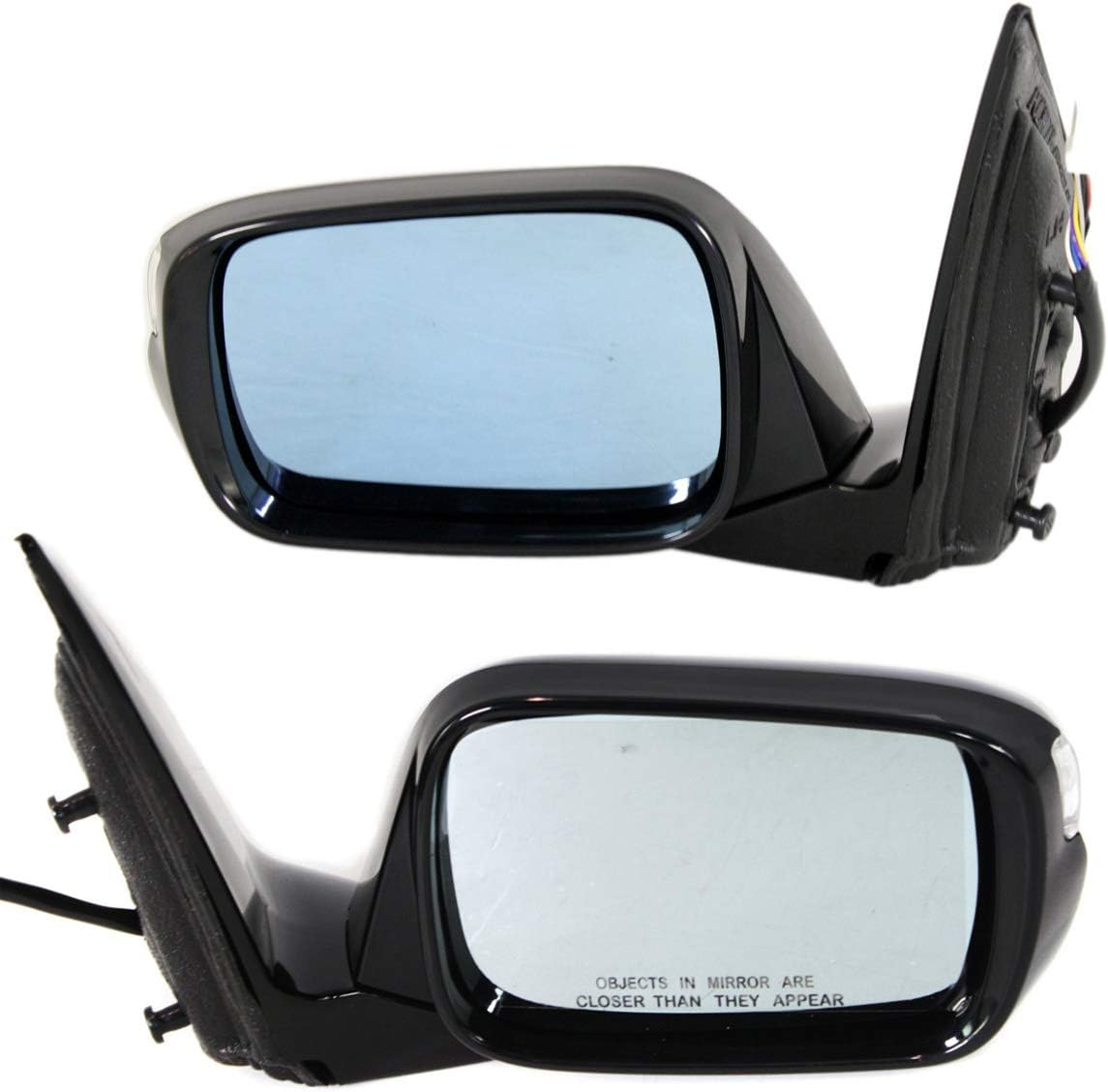 Kool Vue Driver & Passenger Side Mirrors Power Heated For Acura MDX 2007-2009 With Signal Light & Memory, Paintable, For Models Without Power Liftgate