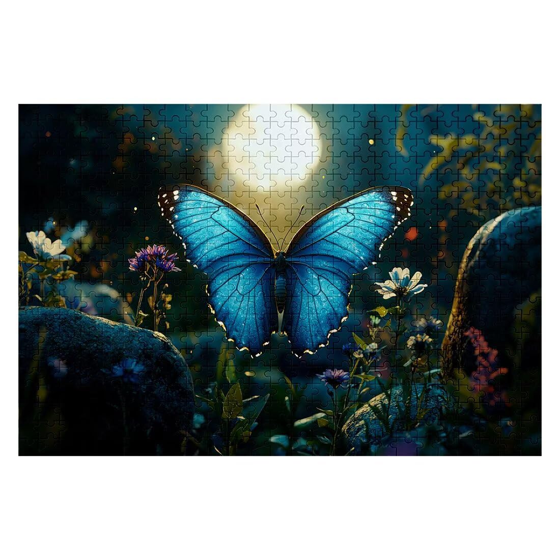 Puzzle 5000 elementów motyl dorośli, puzzle księżyc, niemożliwe puzzle z wykwintnym pudełkiem do pakowania, klasyczne drewniane puzzle gry edukacyjne na prezent dla kobiet, dekoracja domu -2008