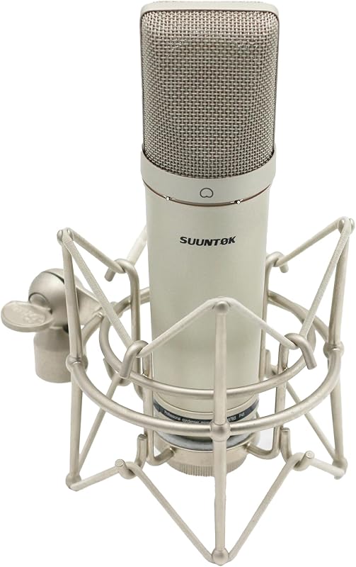 Micrófono XLR, micrófono de condensador profesional con diafragma grande de 34 mm, micrófono cardioide para grabación de estudio, computadora, juegos, PC TM87KB, kit de micrófono para cantar, podcasting, YouTube (Plata)