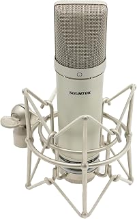 SUUNTOK XLR Microphone, Professional Condenser Microphone with 34mm Large Diaphragm, Cardioid Studio Recording Mic Compute... Price In India