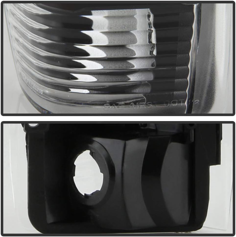 ACANII - For Black 1987-1996 Ford F150 F250 F350 Bronco Tail Lights Brake Lamps Left+Right