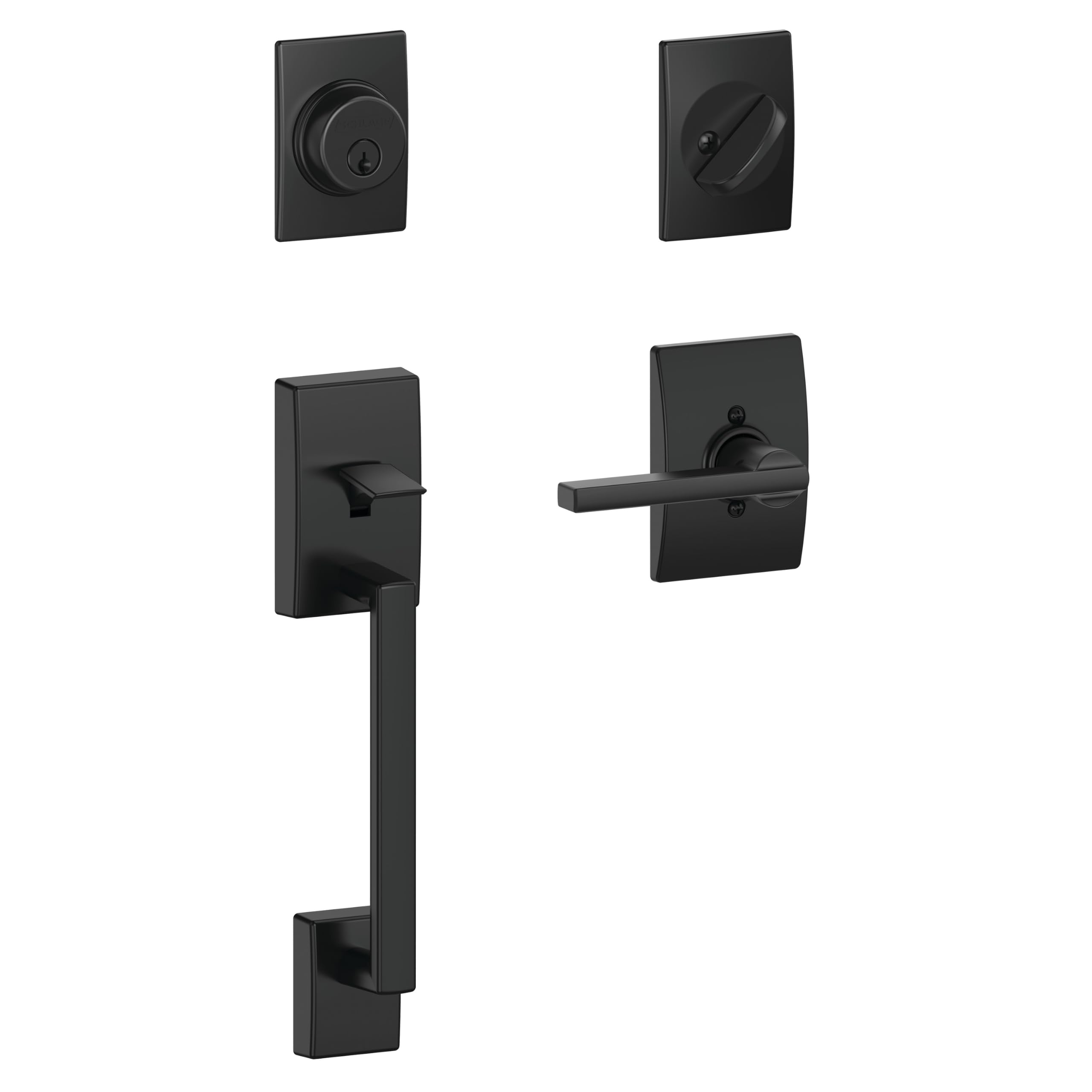 Schlage F10 GEO 619 Georgian Door Knob, Hall & Closet Passage Lock, Satin Nickel