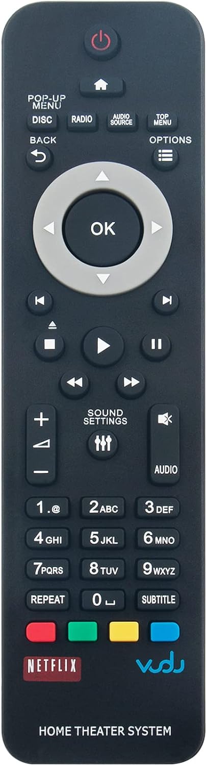 Replacement Remote Control Commander fit for Philips Blu-ray Home Theater System HTS3541 HTS3541/F7 HTS3564 HTS3564/F7 Replacement Remote Control Commander fit for Philips Blu-ray Home Theater System HTS3541 HTS3541/F7 HTS3564 HTS3564/F7