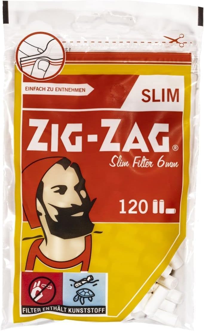 OCB 20712 Zig-ZAG Special Rotary Filter Slim 6 mm Item No. 9004-34 Pack of 120 Paper