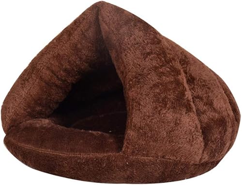 Vista 24 de Tienda de campaña para perros pequeños, cama de casa cueva cálida para interiores, agujero para nido, portátil, suave, para invierno, lavable, Gris