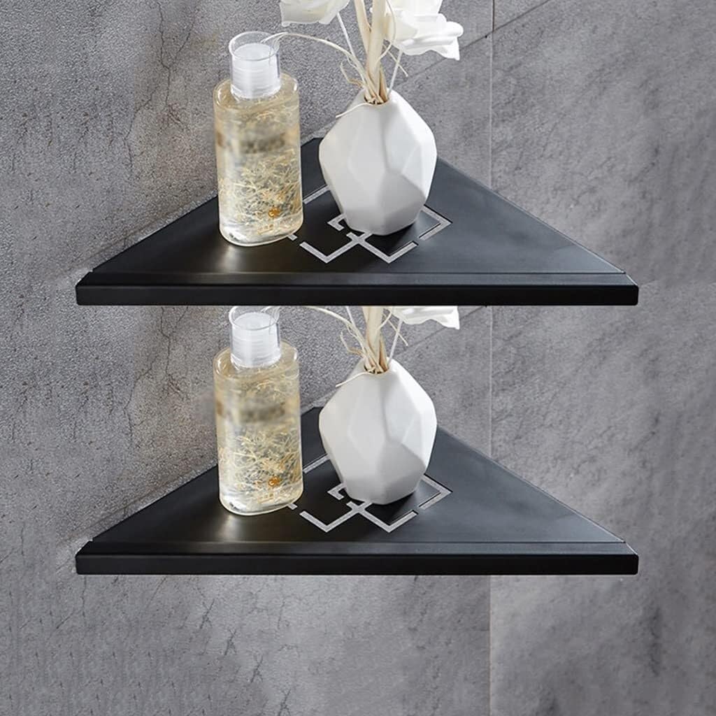 Brushed Nickel Stainless Steel 304 Bathroom Corner Shower Caddy Wall Mounted Floating Shelves Organizer - Rustproof Durable Easy