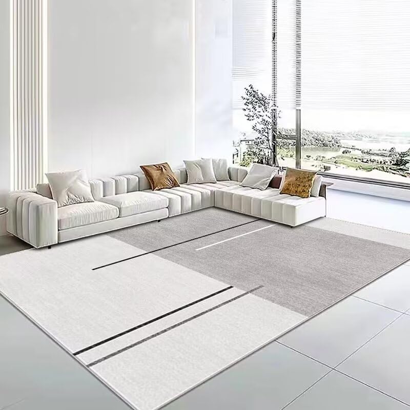 Tapis blanc de style minimaliste ne se décolore pas 160x230