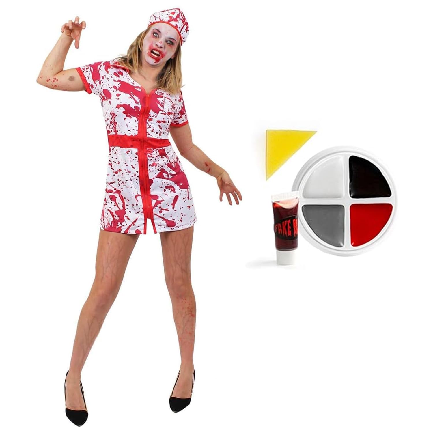 Costume Da Infermiera Widmann - Set Con Cerchietto, Giarrettiera E Stetoscopio | Per Carnevale E Feste A Tema