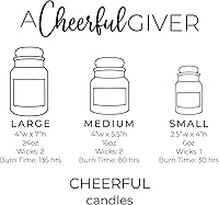 Vista 7 de A Cheerful Giver - Vela perfumada en tarro de vidrio Island Breeze (24 onzas) con tapa y fragancia fiel a la vida, fabricada en Estados Unidos
