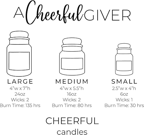 Miniatura 7 de A Cheerful Giver - Vela en tarro de vidrio perfumada de naranja y canela (16 onzas) con tapa y fragancia fiel a la vida, fabricada en Estados Unidos