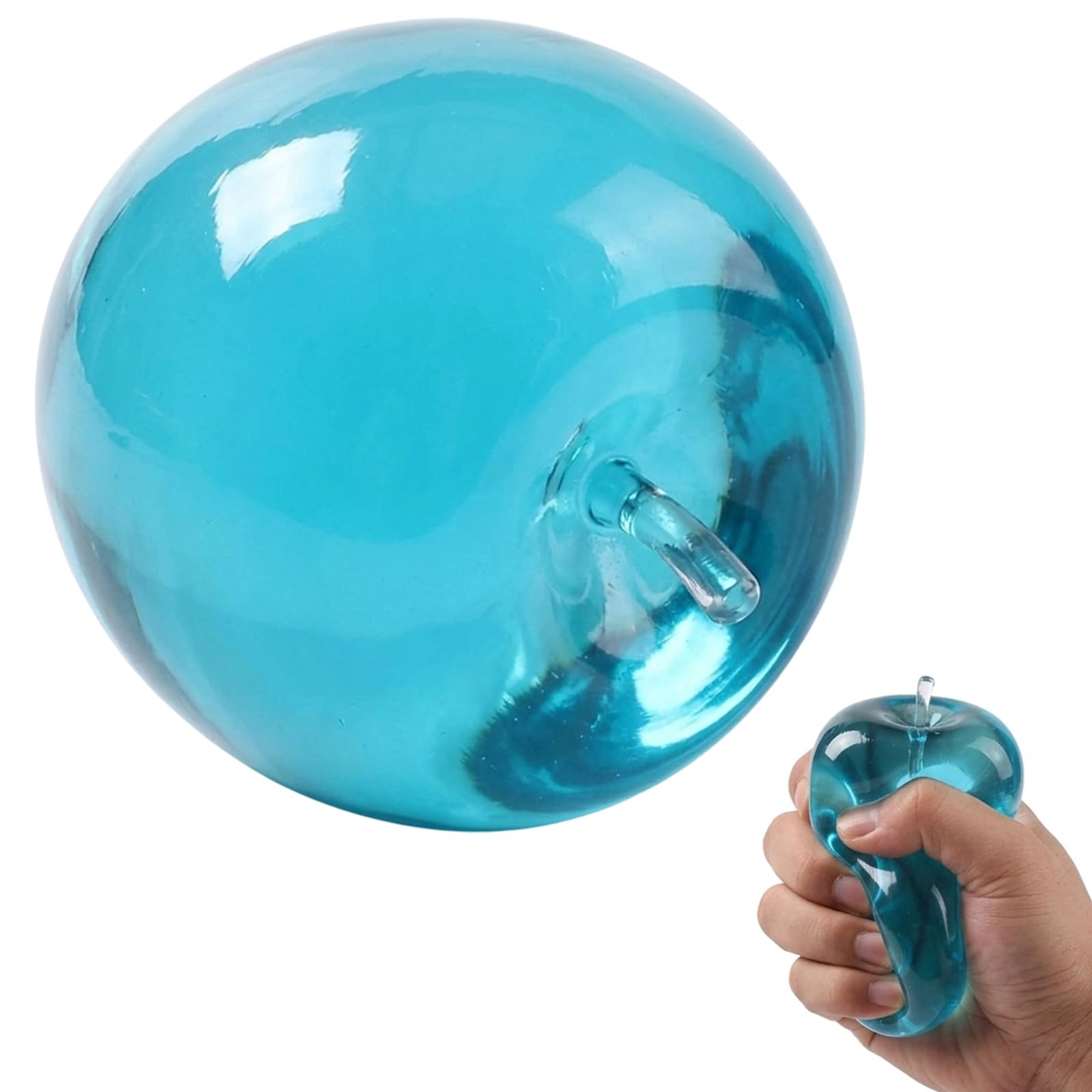 Apple Squishy, Squishies Bundle, Blue Apple Squishy for Stress Relief and Focus Improvement, Large Squishies Design with Slow Rising Feature, Sensory Fidget for Office Home Travel