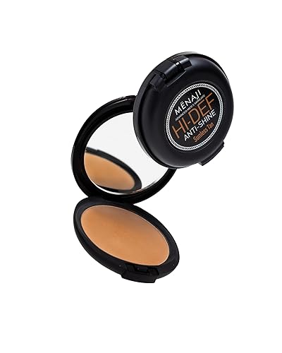 Menaji HDPV Polvo antibrillo (bronceado sin sol)  Maquillaje facial antibrillo para hombres  Polvo facial de alta definición  Polvo facial agradable