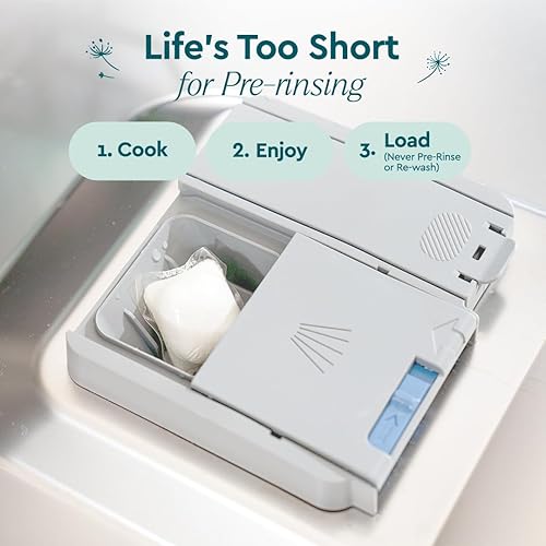 Miniatura 5 de Puracy Cápsulas para lavavajillas 50 unidades detergente natural para lavavajillas cápsula automática para lavavajillas libre y transparente con