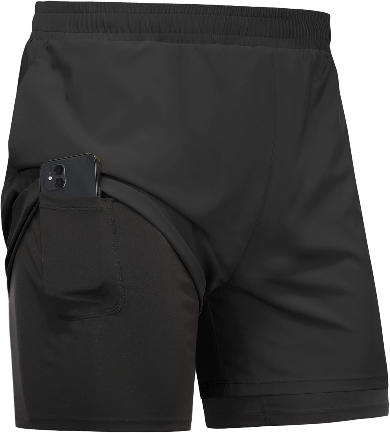 Runhit 2 in 1 Men’s Running Shorts 5" Quick Dry Workout Shorts for Men with Pockets Gym Athletic Shorts