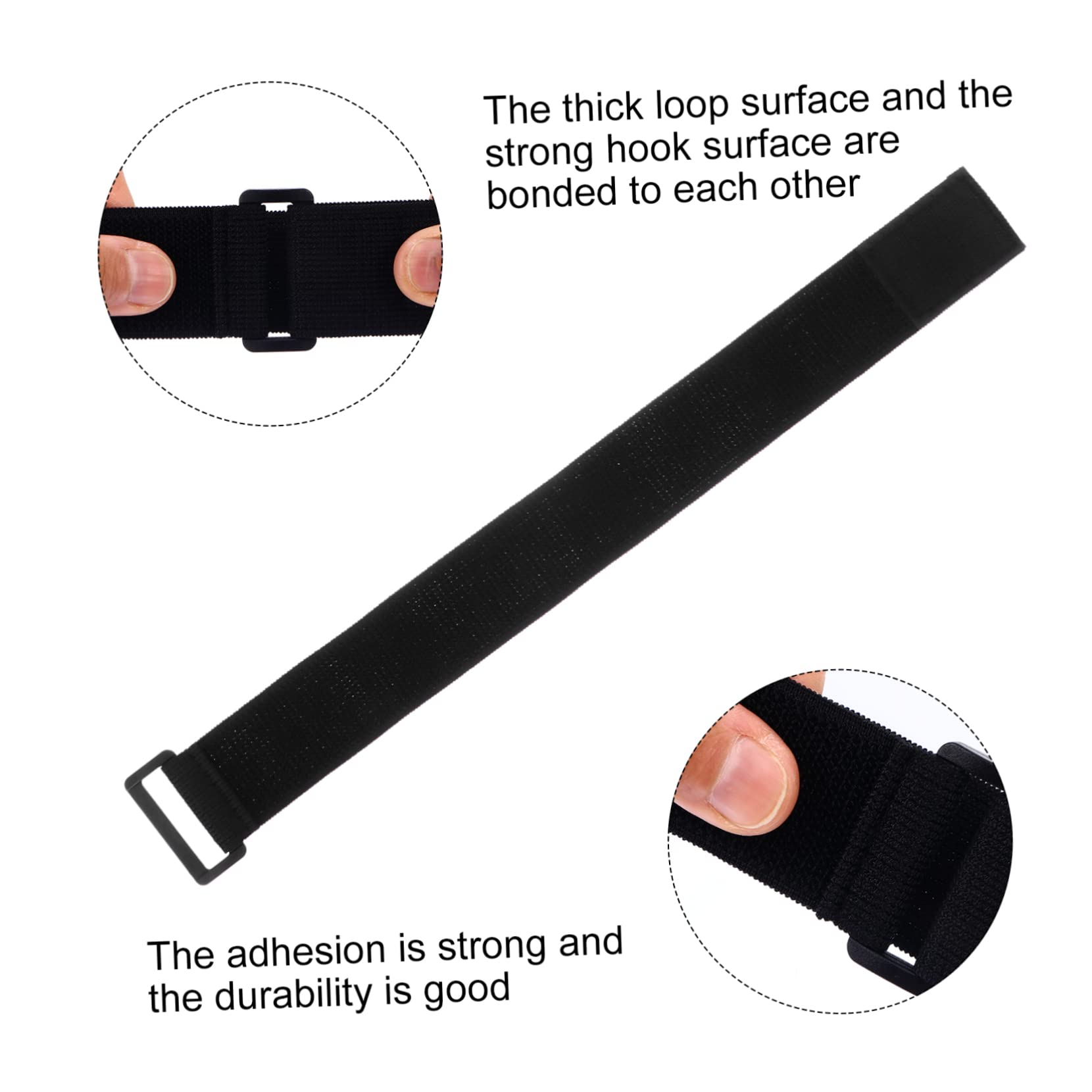 DOITOOL Self Adhesive Fastener Hook and Loop Strap 10pcs Elastic Belt for Waterproof Bag Sports Tape Fixing Strap