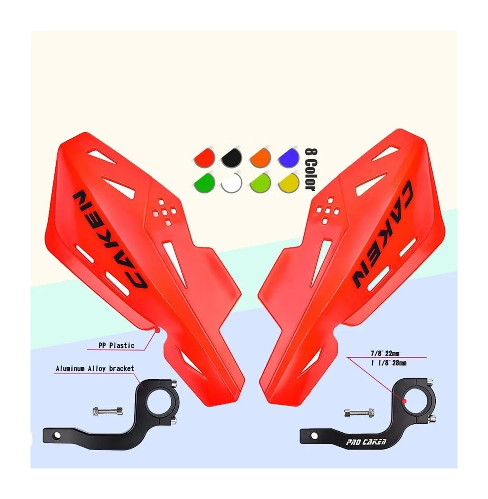 Protecteur de main guidon garde-main pour moto 22 28mm Protège-mains de moto(1 Pair White)