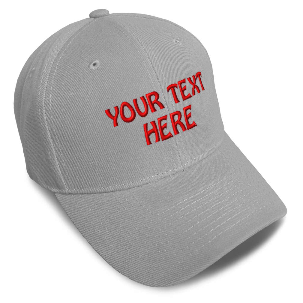 Baseball Cap Custom Personalized Text Dad Hats for Men & Women Strap Closure