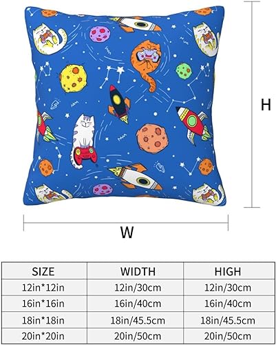 Miniatura 2 de Aimeryup Throw Pillow Covers 12x12 Inch Funny Cat Universe Decorative Pillow Covers Cushion Covers cojines decorativos para sala Pillow Cases Cute