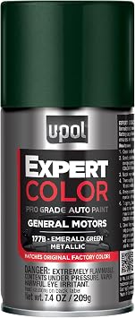 U-POL Expert Color for General Motors 177B, Automotive Spray Paint, Professional Grade, Easy-to-Use, Emerald Green Metallic