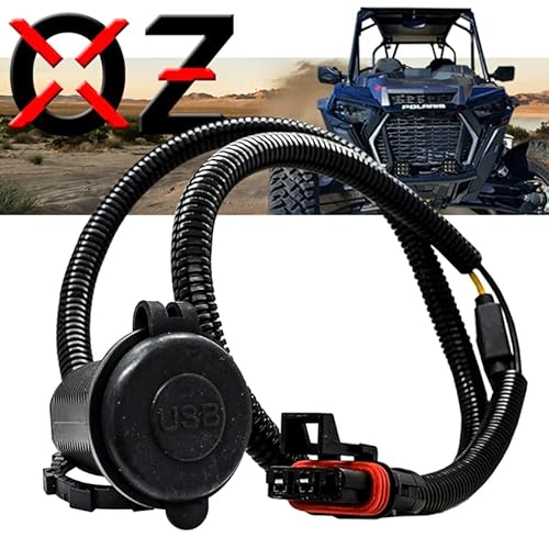 Oz-Usa Power Bus Bar Plug With Dual Usb Port Charger Compatible With Polaris Rzr Pro Ranger Crew Xp 2018-2023 (Round/Green) #TOP6