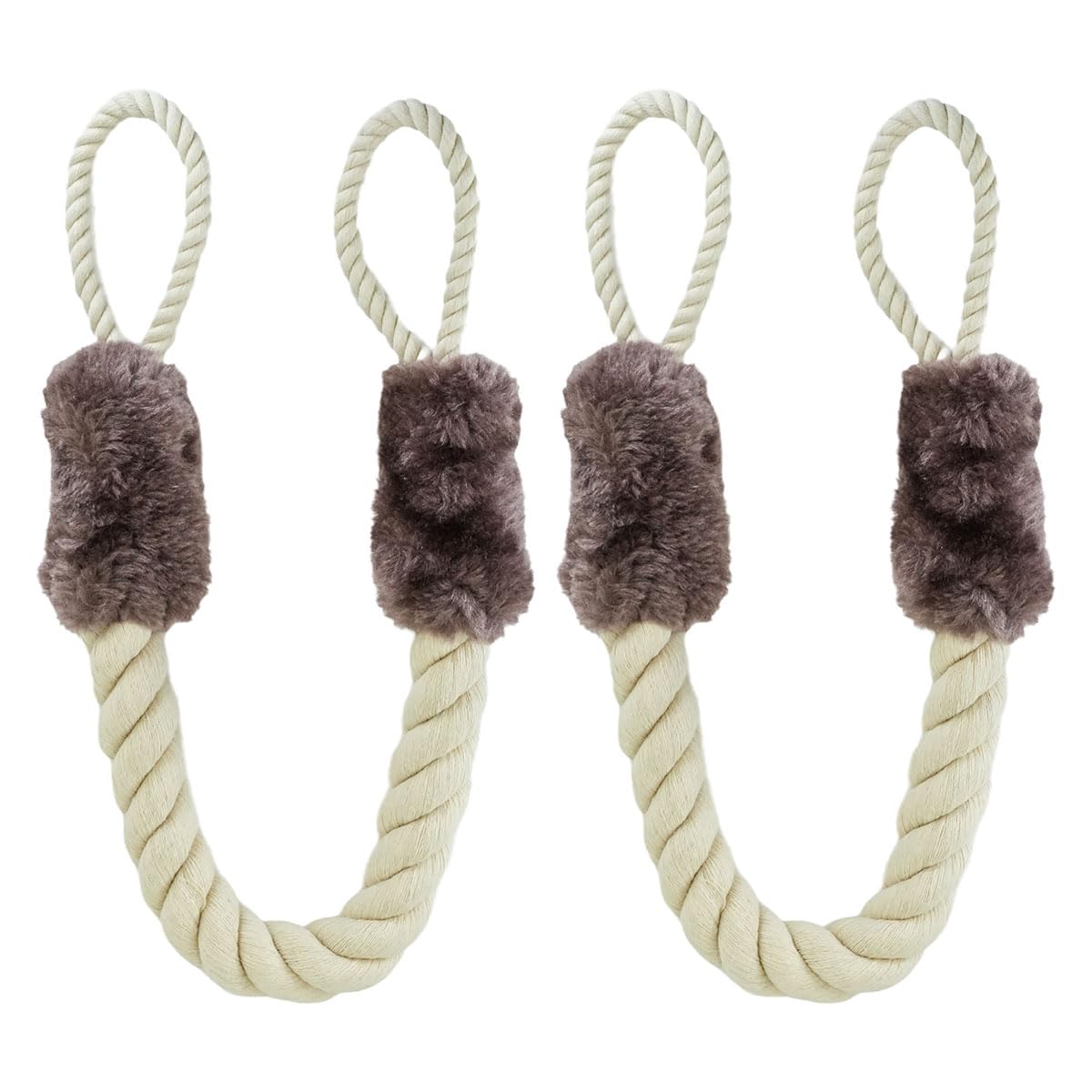 Ciciment Brown 2Pcs Anti-Collision Door Stopper Rope, Noise Reducing Door Guard, Anti-Pinch Protection For Door Handles, Safe For Children And Pets (Brown)