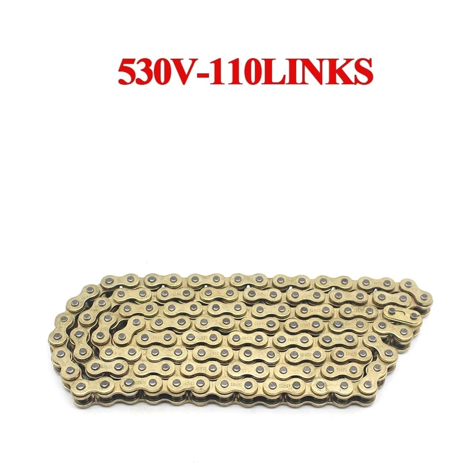 Łańcuch motocyklowy 520 525 530 120L Pasuje do Hondy Pasuje do Suzuki Pasuje do Yamahy Pasuje do KAWASAKI Pasuje do DUCATI Pasuje do BMW Łańcuch Napędowy Motocykla(530V-110LINKS)