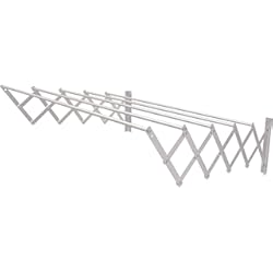Tendedero De Pared Extensible 80 Cm Aluminio Amig - Tendedero Extensible de Pared 80 | Fabricado en Aluminio de Alta Resistencia | Acabado Inoxidable | Medidas: 80x14x3cm | Tendedero de Ropa Plegable | Tendedero Exterior