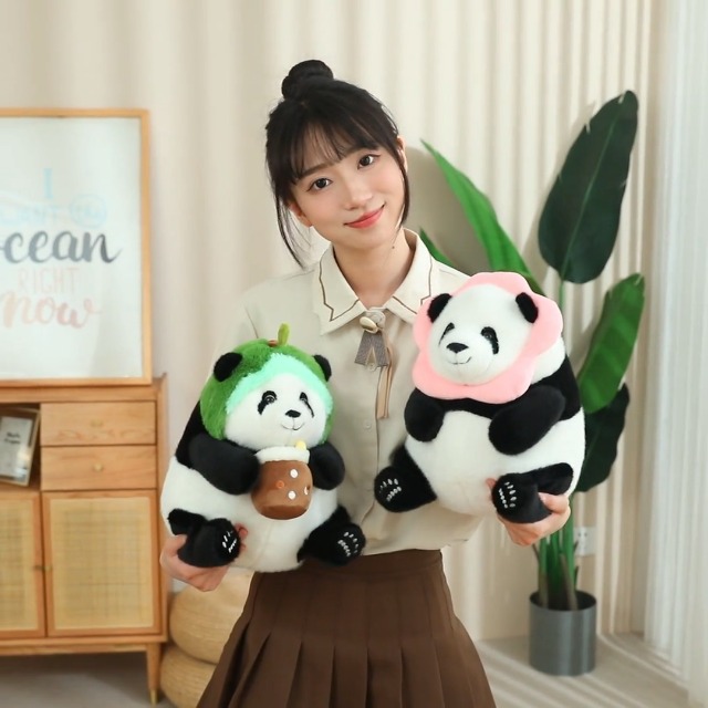 Amazon.co.jp: パンダぬいぐるみPanda面白い変身ぬいぐるみパンダ (G