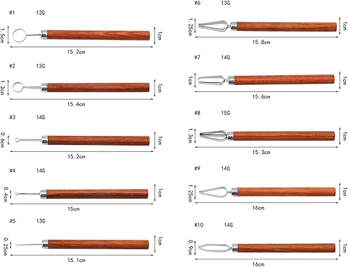 Miniatura 4 de Herramienta de escultura de cerámica, accesorios para adornar alimentos, multifunción, madera, simple, con cuchillo de tallar, herramienta de