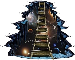 Garneck Adesivos Decalques De Parede 3D Decalques De Parede De Espaço 3D Criativos Decalques De Parede 3D Adesivo De Piso 3D Adesivo De Espaço 3D Adesivo De Piso Interestelar 3D Adesivo