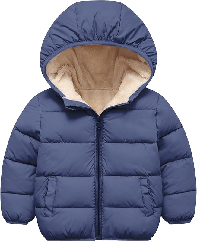 Toddler Winter Coats Fleece Thicken Jacket for Baby Girls Boy 1-5T