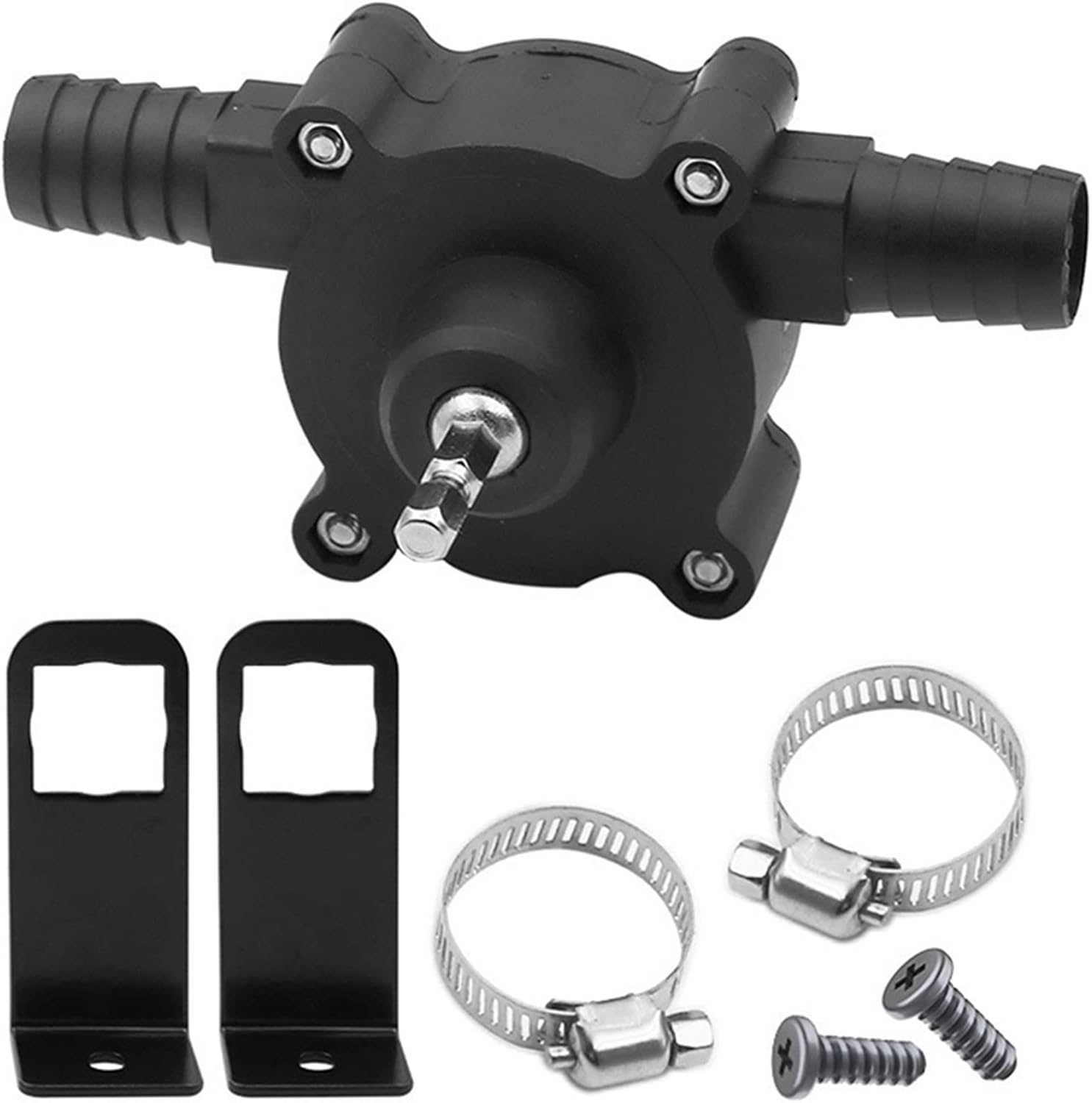 Mini Submersible Portable Electric Water Pump Self Priming Transfer Pumps Portable Round Shank Heavy Duty Self-Priming Hand Pump