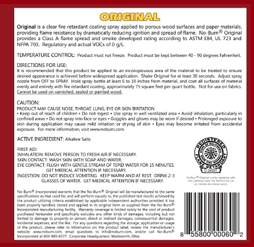 No-Burn Original Fire Retardant 32fl ( 946ml )