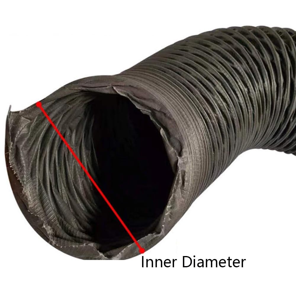 Tubo flessibile da 4,9 m, tubo di scarico portatile per ventilazione HVAC, tende da coltivazione, stanze per asciugatrice, cucina
