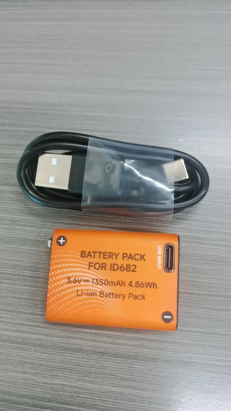 CITYORK Batteria di ricambio per torcia frontale Petzl ID682 1350 mAh Pet-zl actik core Battery USB-C Swift RL