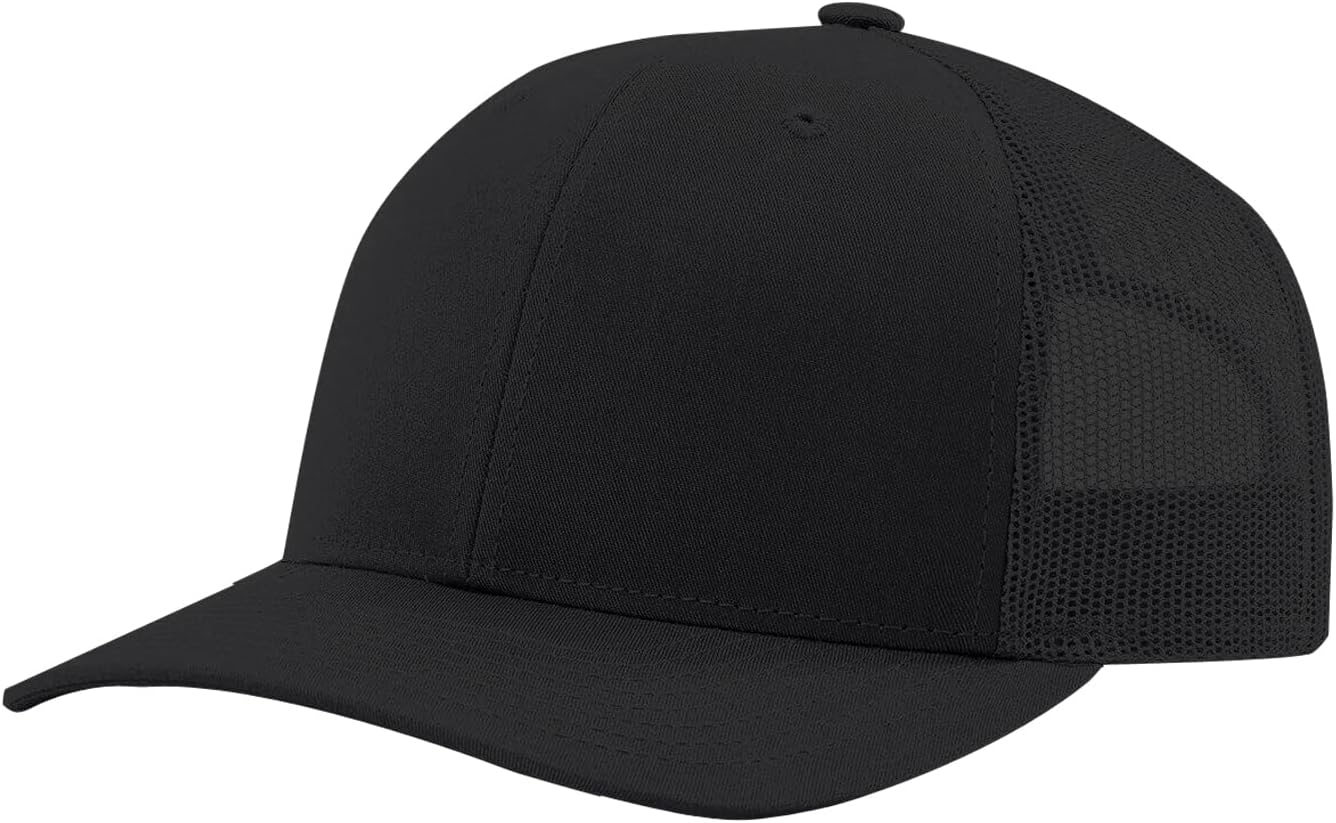 TZ Promise Men Women Plain Cotton Trucker Cap with Breathable Mesh Back, Snapback Baseball Hats - Image 2