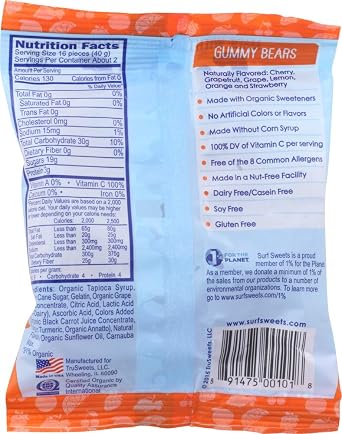 Surf Sweets Gummy Bears Assorted Fruit -- 2.75 oz - 2 pc