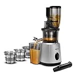 Wipro Vesta FS101 Cold press slow juicer|240 Watts 100% Copper DC motor for efficient juicing|All in one fruit & vegetable juicer|Nut milk and sorbet maker|76mm wide Chute|250ml Juicing bowl