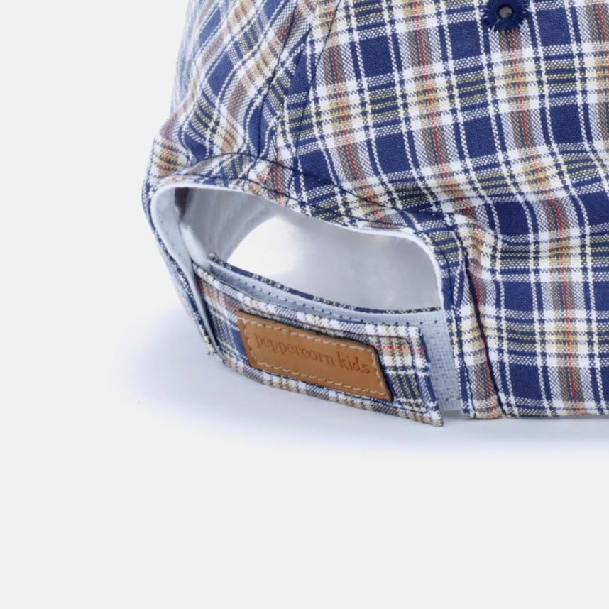 Toddler Boys 3T 4T Classic Plaid Ball Cap and Stretchy Leather Belt Set4