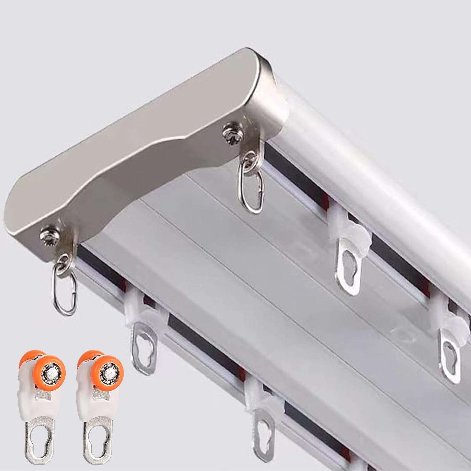 Rail de rideau en métal suspendu double rail pour séparateur de pièce