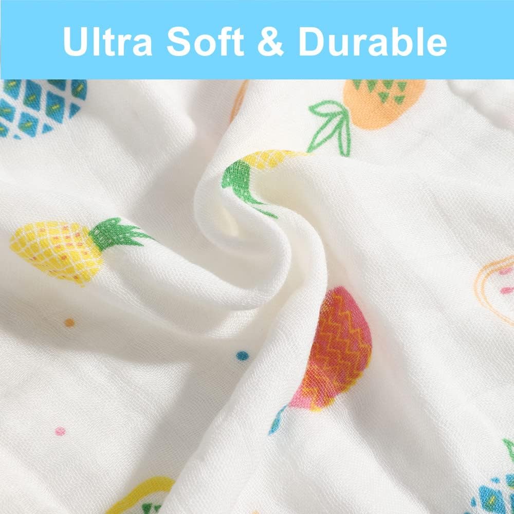 norinori Baby Msulin Washcloths Newborn Face Towel - Baby Muslin Burp Cloths 10Pack Soft Absorbent Natural Cotton Wash Towel 10"X10" Baby Bath Towels Wipes Baby Registry as Shower - Image 2