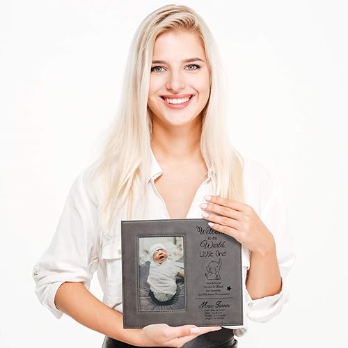 Miniatura 3 de PlaqueMaker Bienvenido al mundo - Marco personalizado para el nuevo bebé